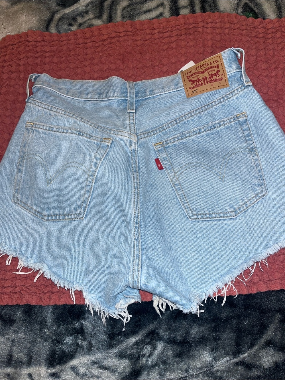 Levi's Light Wash High-Rise Denim Cutoff Shorts